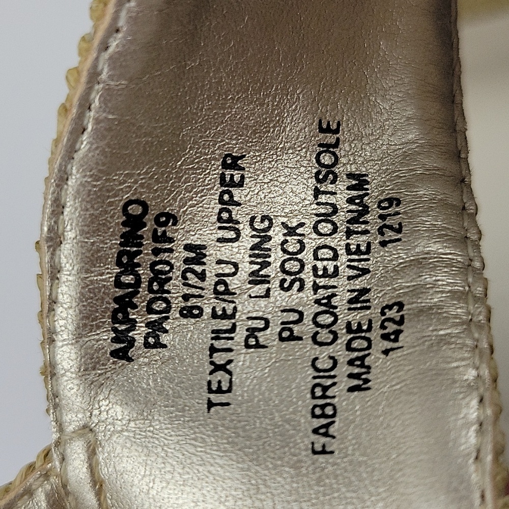 Anne Klein Padrino Woven Raffia Block Heel Open Toe Sandals Tan  Size 8.5 - Picture 14 of 15